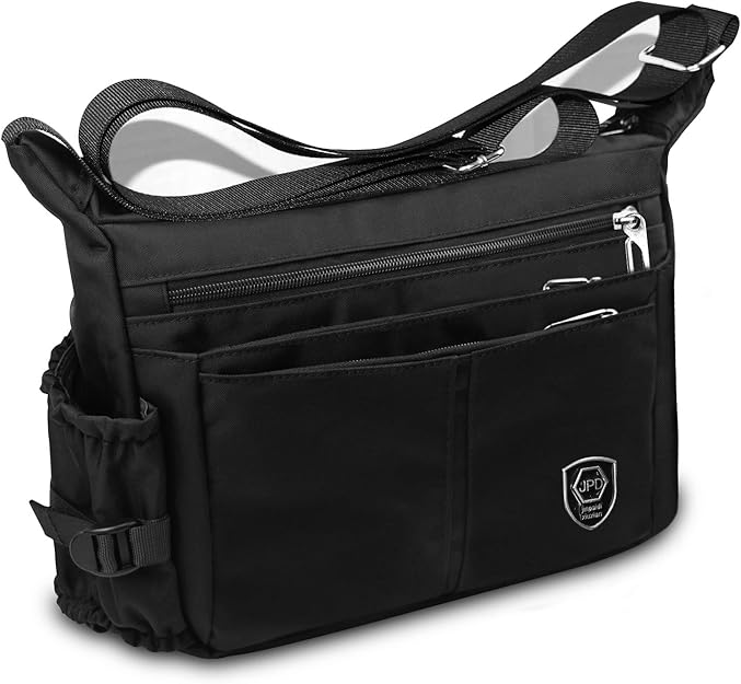 Messenger Bag for Men, CX&LL Water Resistant Unisex Nylon Shoulder Bag Fits for 9.7 Inch Ipad