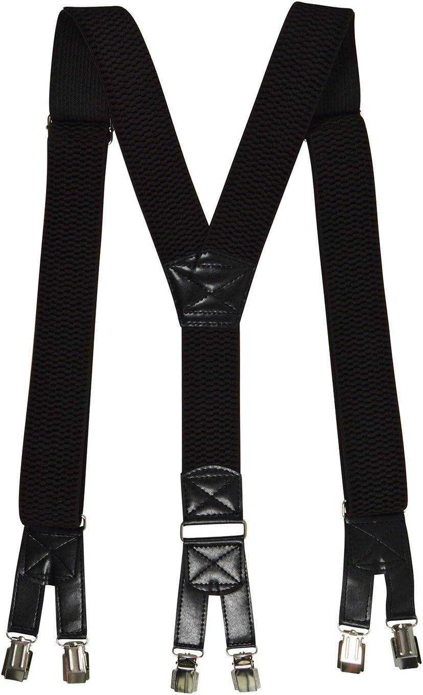 Heavy Duty Y-Shape Braces/Suspenders with 6 Clip Design, 4cm