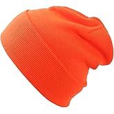 Cap911 Unisex Plain 12 inch Long Beanie - Many Colors Orange