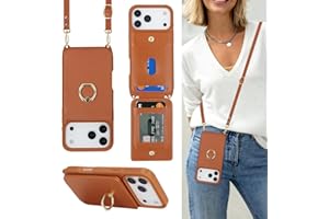 Cavor for iPhone 17 Pro Max Case Wallet with Card Holder for Women Men, for iPhone 17 Pro Max Crossbody Case with Strap, Rota