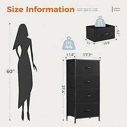 Sweetcrispy Dresser for Bedroom with 4