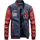 Veste Teddy Baseball Cuir PU Homme – Doublure Velours Chaud Et Style Décontracté