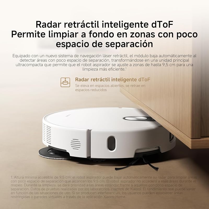5 Robot Aspirador con Fregado, 20000 Pa, Navegación DToF