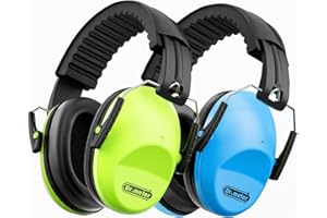 2 Pack Noise Cancelling Headphones for Kids, Dr.meter 27.4SNR Kids Ear Protection Earmuffs for Autism,Ear Muffs for Noise Red