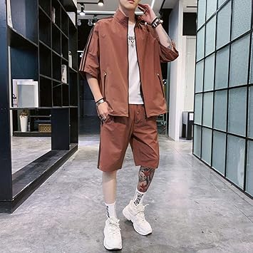 Amazon Co Jp 夏のスポーツは緩いメンズカジュアルトレンド韓国人学生のファッション半袖tシャツに合うとハンサムなツーピースのスーツ B Xxxxl ホーム キッチン Amazon Co Jp 夏のスポーツは緩いメンズカジュアルトレンド韓国人学生のファッション半袖tシャツに合うとハンサムなツーピースのスーツ B Xxxxl ホーム キッチン