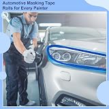 Meng Jiaran Blue Masking Tape 9 Rolls 3/7/12 mm x 20 m Painter Tape view 7