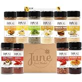 June Street Market 10 Piece Essentials Kitchen Starter Gift Set: Spices with Trilingual Labels (English, Spanish, Arabic) Includes Recipe Cards, Perfect for Cooking, Baking, or Gifting