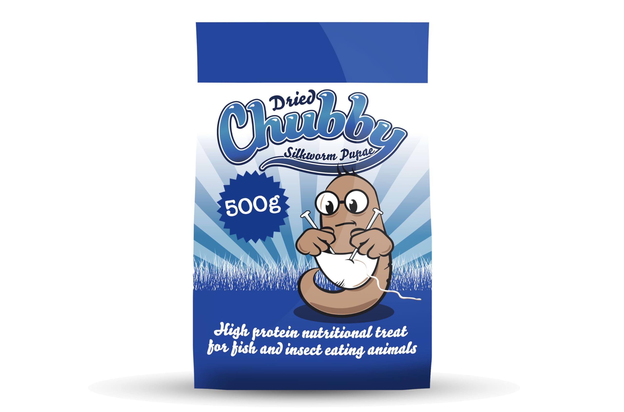 Chubby Mealworms Dried Silkworm Pupae (500g), Dried Silkworm for Wild Birds, Koi Fish, Reptiles, Turtles & Other Animals, High Protein Dried Silkworm Koi Food