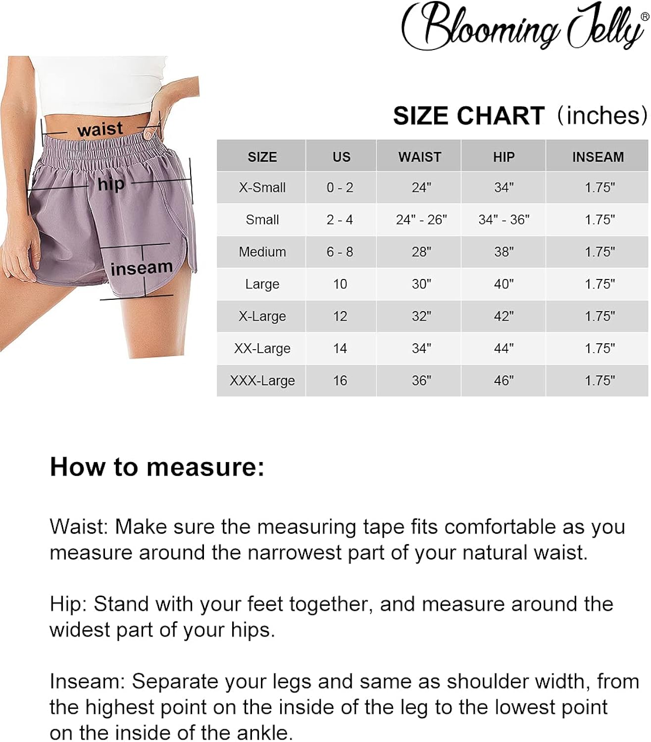 Blooming Jelly Womens Quick-Dry Running Shorts Sport Layer Elastic Waist Active Workout Shorts with Pockets 1.75": Clothing