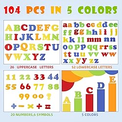 LovesTown 104 PCS Alphabet Magnetic Letters and