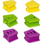 Dental Bite Blocks All Sizes - Autoclave Dental Silicone Mouth Props for Adults and Kids - 2 of Each Large, Medium, and Small Dental Cheek Retractor &amp; Mouth Opener (Bag of 6) by PlastCare USA