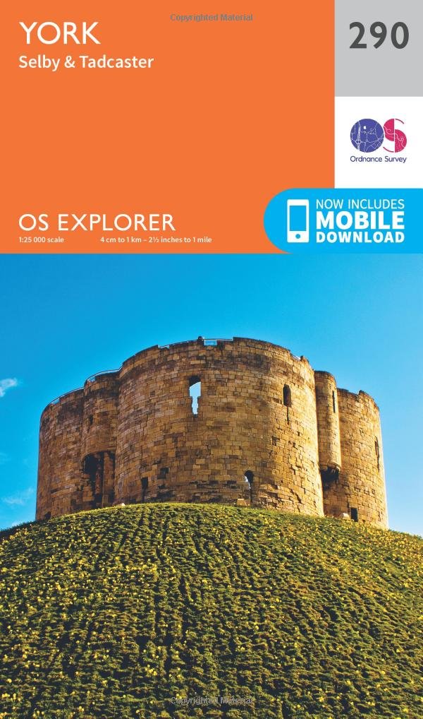 York Map | Selby & Tadcaster | Ordnance Survey | OS Explorer Map 290 | England | Walks | Hiking | Maps | Adventure