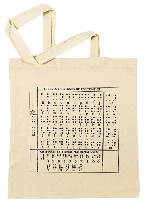 Braille Bolsa De Compras Playa De Algodón Reutilizable Shopping Bag Beach: Amazon.es: Hogar