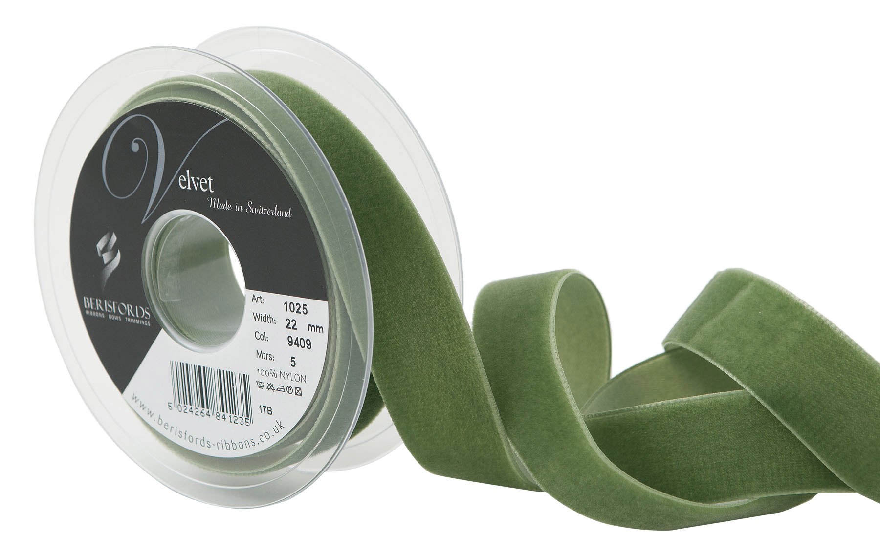 Berisfords Velvet Ribbon, Bocage, 102 x 30 x 102 cm