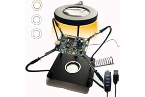 Soldering Station Helping Hands with Magnifying Glass with Light Third Hand Solder Tool Circuit Board Welding Kit PCB Holder 