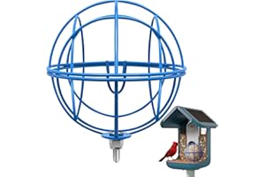 ZIRKOZIR Metal Suet Ball Holder for Bird Buddy Smart Feeders & Others with 5mm Screw Hole for Accessory, Compatible with BirdBuddy Feeders, Durable Add-on Accessory (Blue)