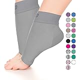 Go2 COMPRESSION SOCKS Gr8 Plantar Fasciitis Ankle Compression Sleeve Compression Foot Ankle Support Sleeve Plantar Fasciitis Sock Compression Ankle Socks That Provide Relief (Solid Gray, Small)