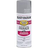 Rust-Oleum Stops Rust Automotive Primer Spray, Flat Light Gray | Rust Resistant, Indoor and Outdoor, Beautiful Finish on Metal, Wood and More, Comfort Tip Sprays from Any Angle, 12 oz,