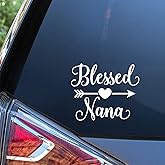 Sunset Graphics & Decals Blessed Nana Decal Vinyl Car Sticker | Cars Trucks Vans Walls Laptop | White | 5.5 x 4 inches | SGD000018