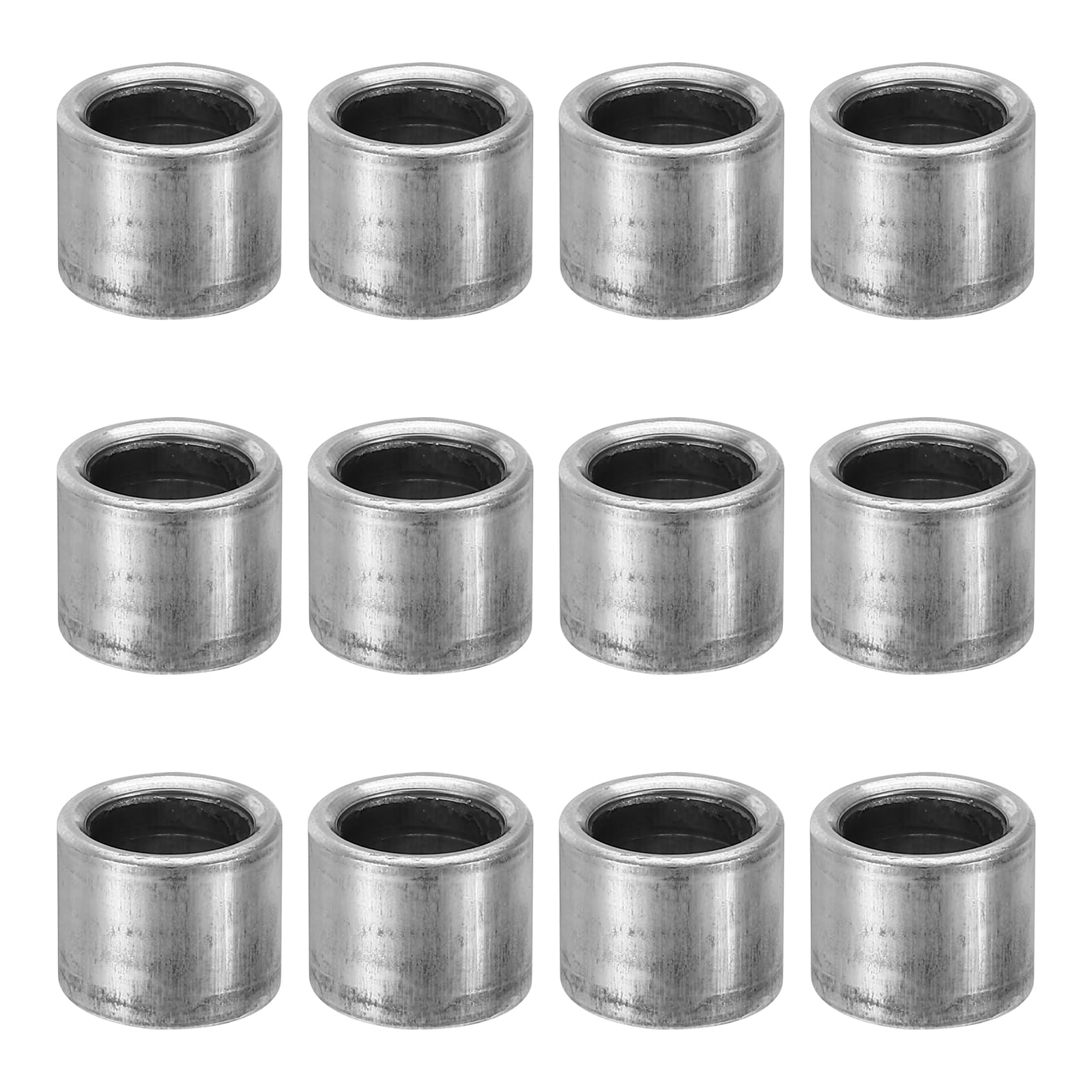 PATIKIL M8 Steel Spacers, 12 Pcs Metal Spacers Steel 8mm ID x 12mm OD x 10mm L Carbon Steel Spacer Screw Standoff Round for 5/16in or M8 Screw Bolts