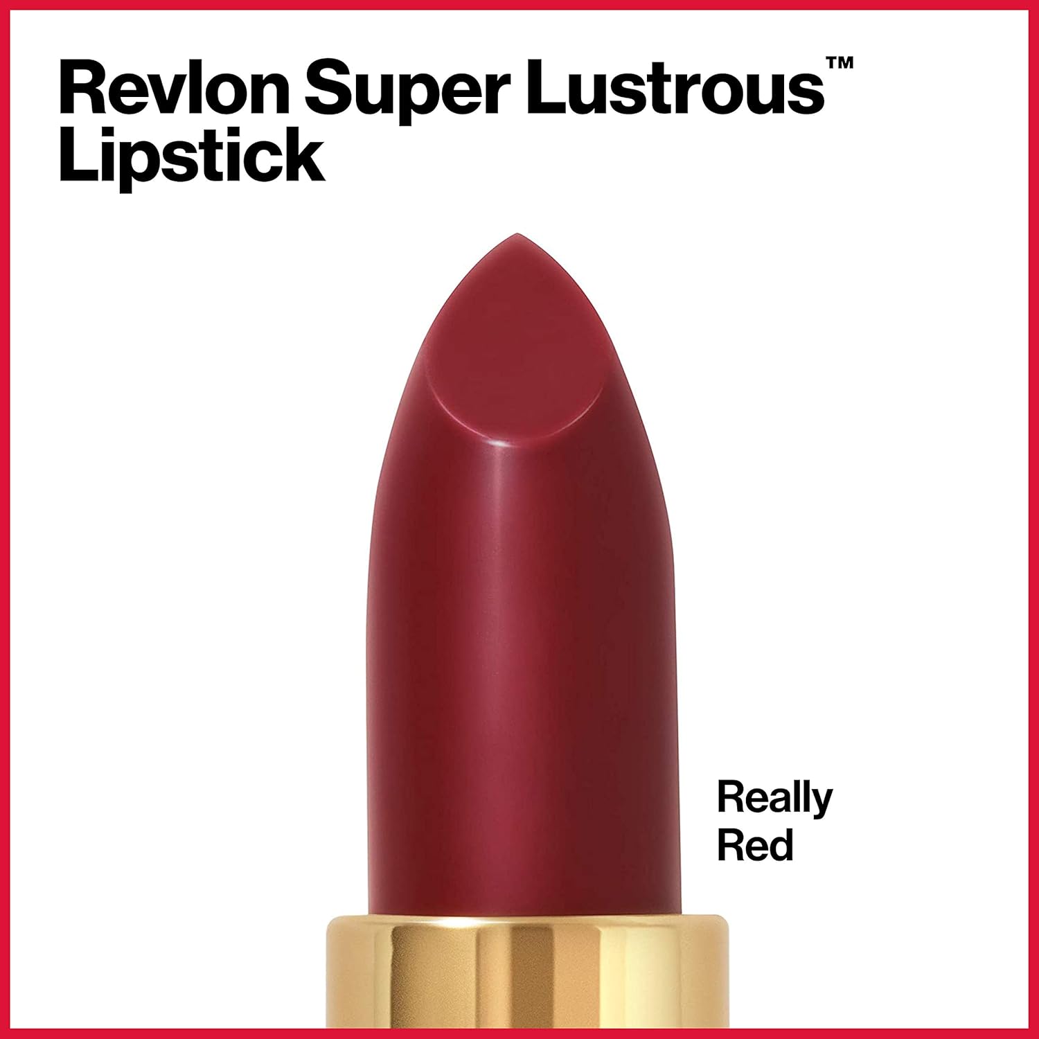 Revlon Super Lustrous Matte Lipstick, Really Red, 4.2 g - Image 5