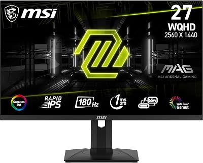 MSI MAG 274QRF QD E2 27 Inch QHD 180Hz Rapid IPS 1ms DisplayHDR 400