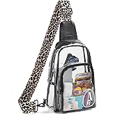 LATMAP Clear Bag for Stadium Events, Clear Purse for Women Stadium Crossbody Bag, Transparent Bag for Concerts Sports