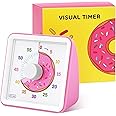 LifeLAZA Visual Timer 60 Minutes Countdown Timer for Kids and Adults, Donut Design Time Management Tool Countdown Clock Timers for Kitchen, Classroom, Office and Home