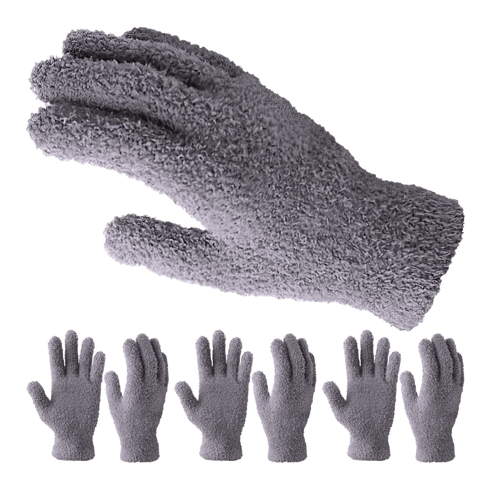 heizi 洗車用グローブ グレー 3双 6枚セットの商品画像