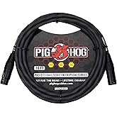 Pig Hog PHMH10GR Hex Series Mic Cable, Grey 10ft