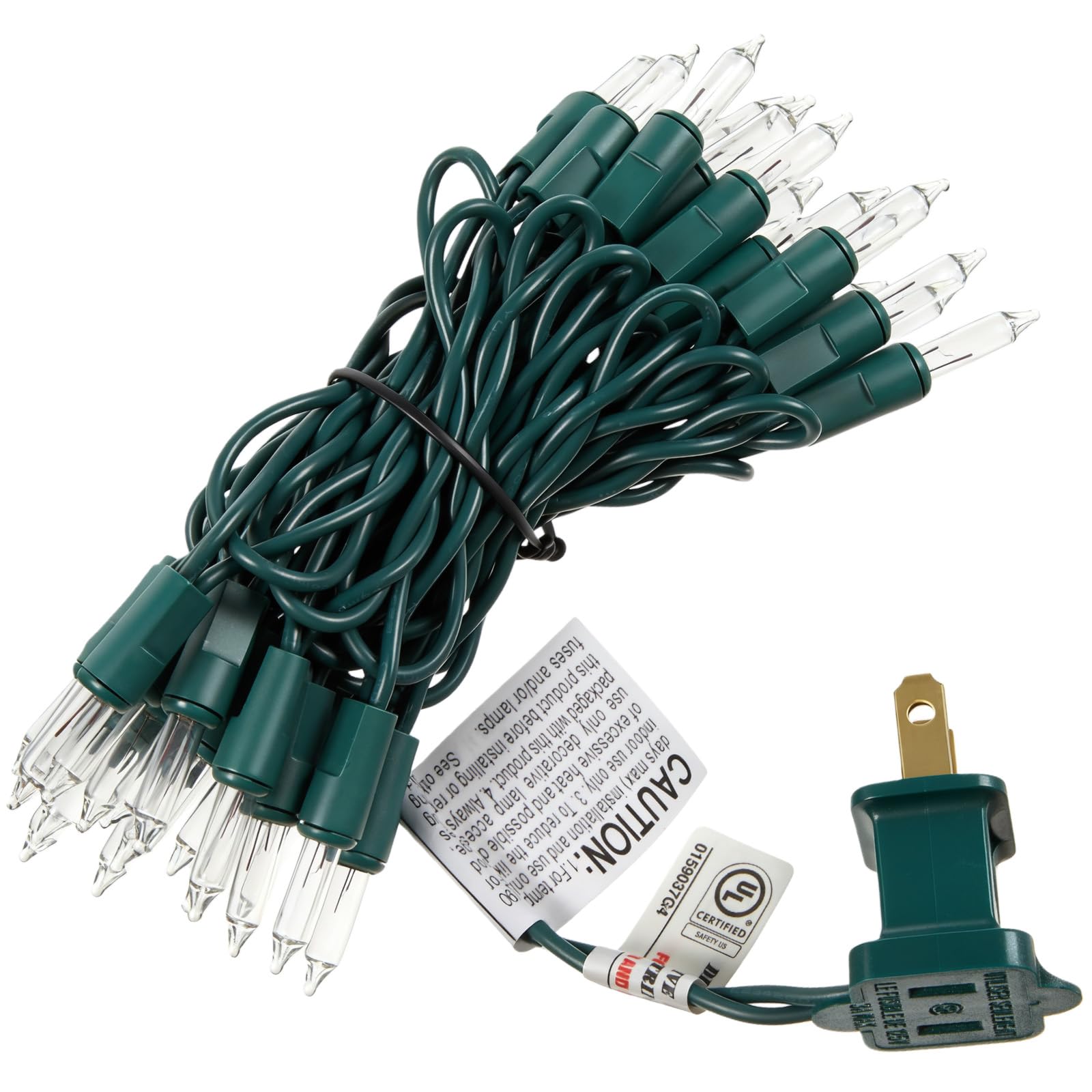 Photo 1 of Aurelema Mini Christmas Lights String Warm White Vintage Short Strand String Lights, Clear Bulbs Wire Fit Light up Christmas Decorations(35 Bulbs No Connectable,8.5ft,Green)