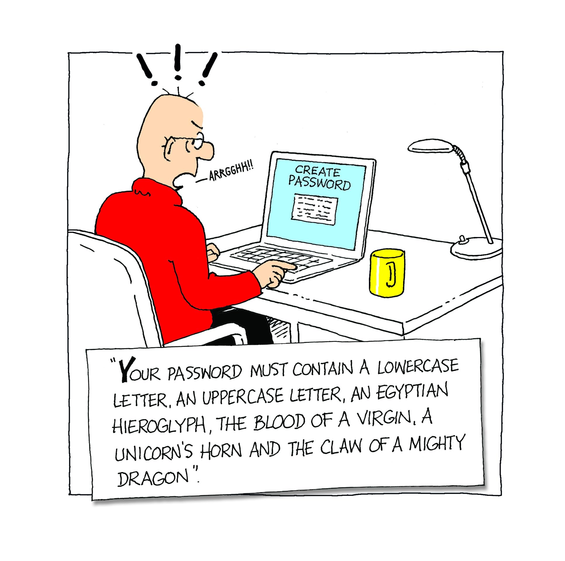 Norbert & Val Funny Birthday Card for Him, Create Password!, NL1907