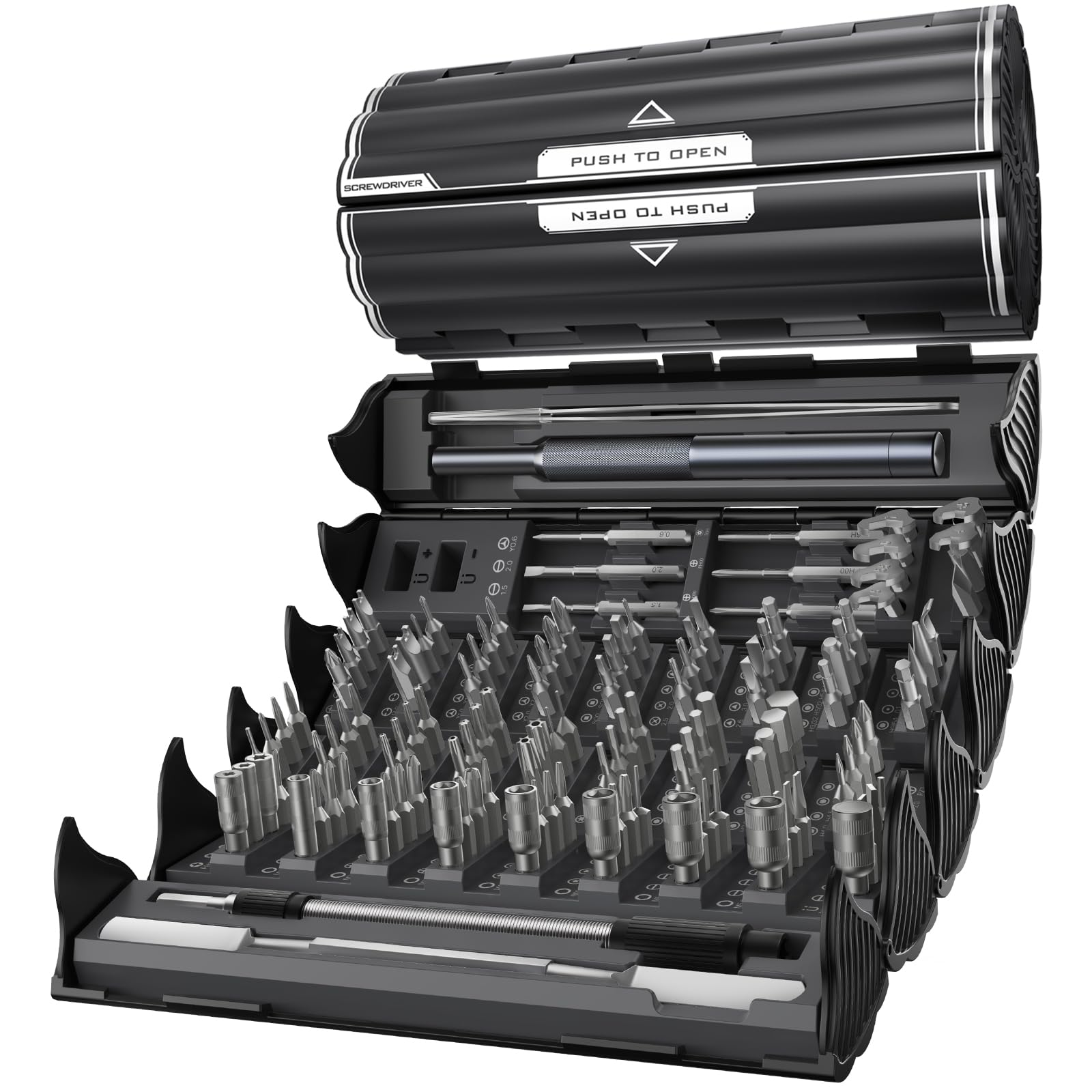 Photo 1 of AXTH 128-in-1 Precision Screwdriver Set, Professional Magnetic Mini Repair Tool Kit for Phone, Computer, Watch, Laptop, Macbook, Ring Doorbell, Eyeglass, Electronic, [Bearing Steel] Screw Driver