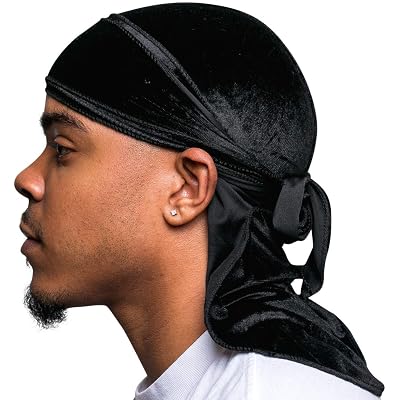 Veeta Superior Velvet Durags (Multiple Colors) - Soft Velvet Fabric | Silky Liner | Long Straps