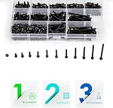 HAOCHEN 440Pcs M3 Black Bolts Nuts Set Alloy Steel Hex Wrench Kit view 3