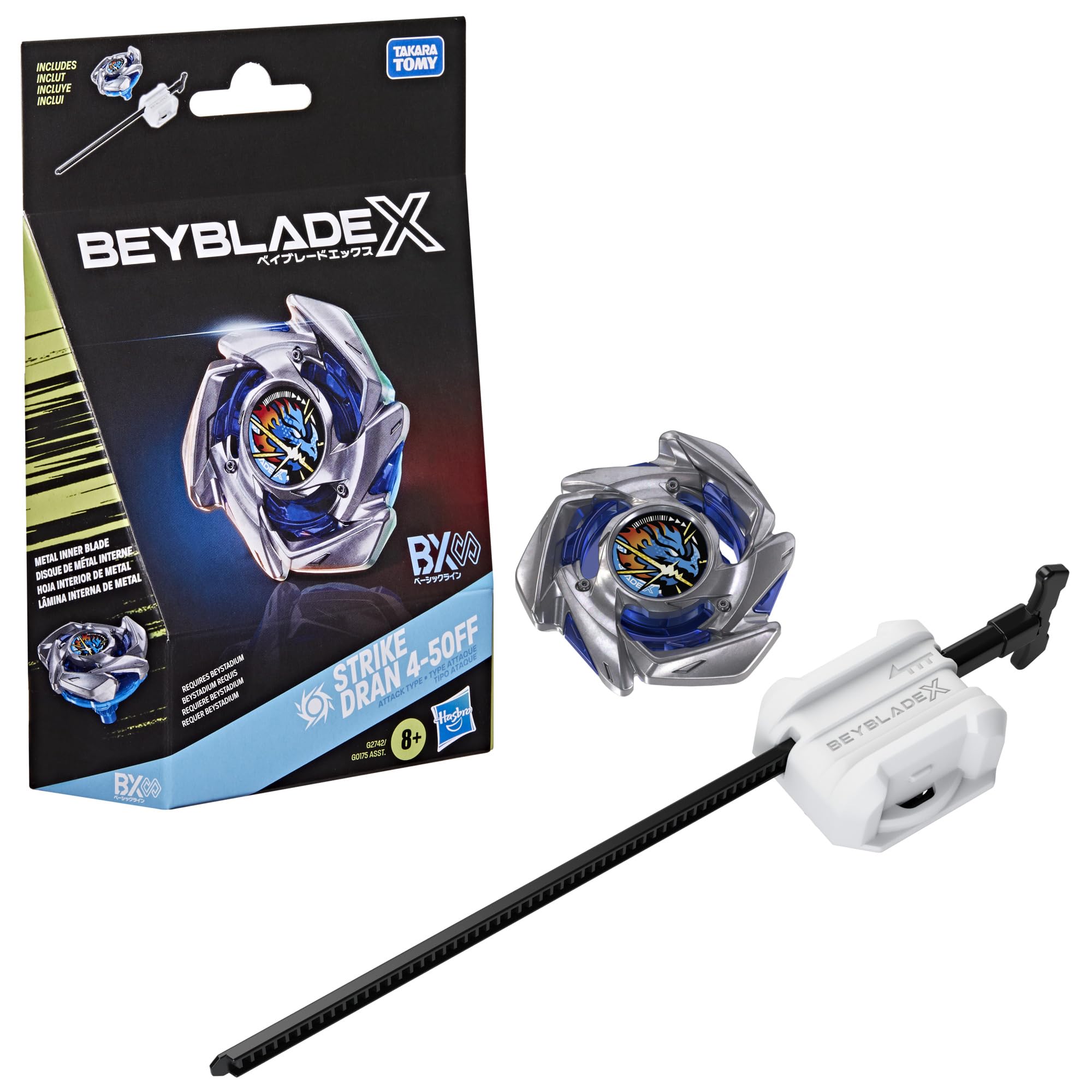 Beyblade X Strike Dran 4-50FF BX Infinity Starter Pack Set with Takara Tomy Attack Type Top and Launcher, Battling Tops Game Toys, Ages 8+