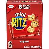 Ritz Mini Original Crackers, Snack Packs, School Snacks, 180 g