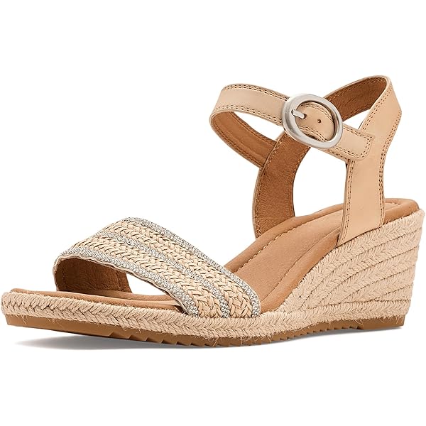 Steve Madden Sandalo Donna Con Zeppa McKenzie | Espadrillas Con Zeppa E Cinturino Alla Caviglia | Tomaia Elastica | Look Giovanile