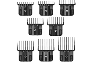 WUSUKER 8 Premium Trimmer Guards Fits for BaBylissPRO Barberology Outlining Hair Trimmers (FX787) and LoPROFX Trimmers (FX726), Replacement Guards with Metal Spring Clip - From 1/32-5/4 inch with Organizer