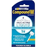 Compound W Maximum Strength Wart Remover Liquid, 0.31 Fl Oz | Fast Acting, Liquid Wart Remover, Salicylic Acid Treatment, Remove Common &amp; Plantar Warts, Easy to Use
