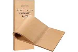 Perkoop 200 Pack Freeze Dryer Parchment Paper Set, Trays Paper Mats for Freeze Dryer Trays Accessories, Fit for Small Medium trays, Unbleached Wood Pulp(19 3/4" x 8 7/16", Large)