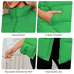 Century Star Green Puffer Vest Women's Outerwear