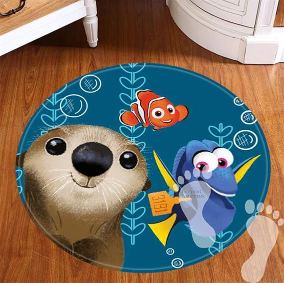 ROOMBA Round Bath Mats For Bathroom Decor Non Slip Backing Bath Mat