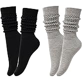 STNFAMILI Slouch Scrunch Socks for Women, Long High Tube Socks Women