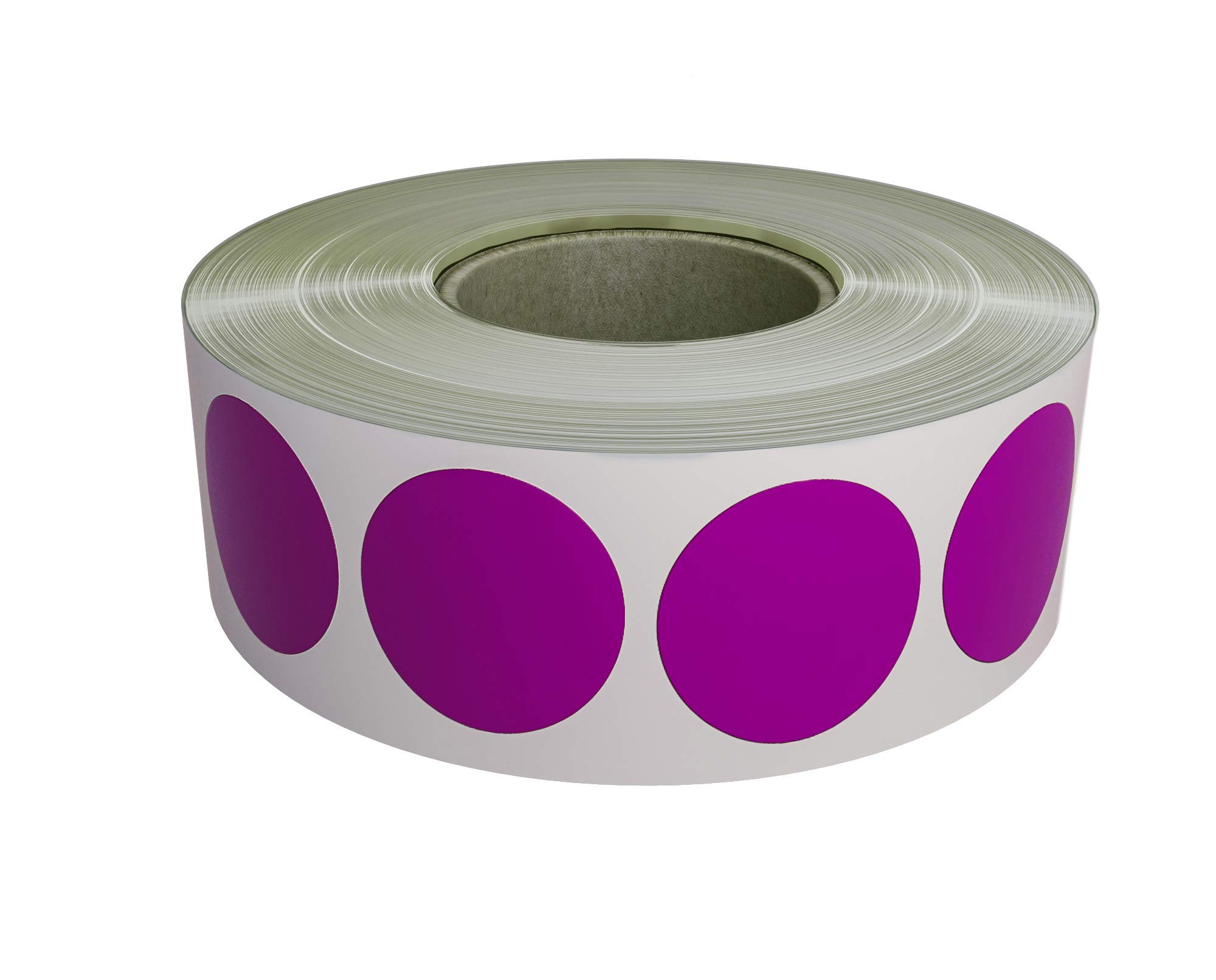 Royal Green Color Coding Labels Roll (1.9 cm) Round Purple Dot Stickers 19mm 1050 Pack