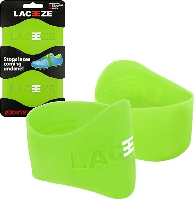 LACEEZE Original Bands Ribbed Technology Secure Laces UK 6.5 Green