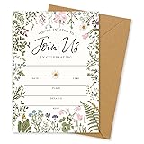 Whaline 25 Packs Vintage Floral Invitations with