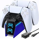OIVO P5 Controller Charger with Fast Charging AC Adapter, P5 Controller Charging Station Stand for Play Station 5, Docking Station Replacement for PS 5 Accessories Kits, Cobalt Blue