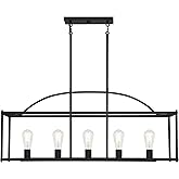 Savoy House 1-190-5-89 Palladian Traditional Modern Farmhouse Linear Chandelier, 5-Light 300 Total Watts, 16" H x 12" W, Matt