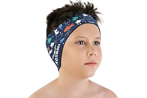 AqtivAqua Swim Headband - Neoprene Ear Protection Cover - Swim Headband for Kids Adults Men Women Toddlers - Blue, Large